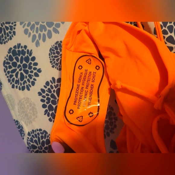 Fashion Nova Libra Orange Halter Bikini Set NWT - Picture 4 of 8